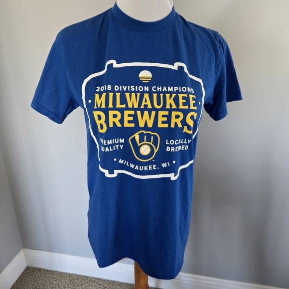 Milwaukee Brewers Blue T-Shirt - Picture 1 of 5